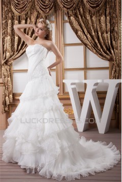 A-Line Sweetheart Sleeveless Lace Wedding Dresses 2030563