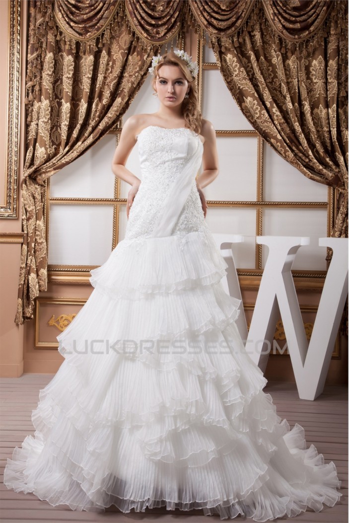 A-Line Sweetheart Sleeveless Lace Wedding Dresses 2030563