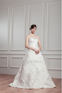 A-Line Sweetheart Sleeveless Taffeta New Arrival Wedding Dresses 2030565