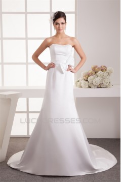 A-Line Taffeta Sleeveless Soft Sweetheart Wedding Dresses 2030566