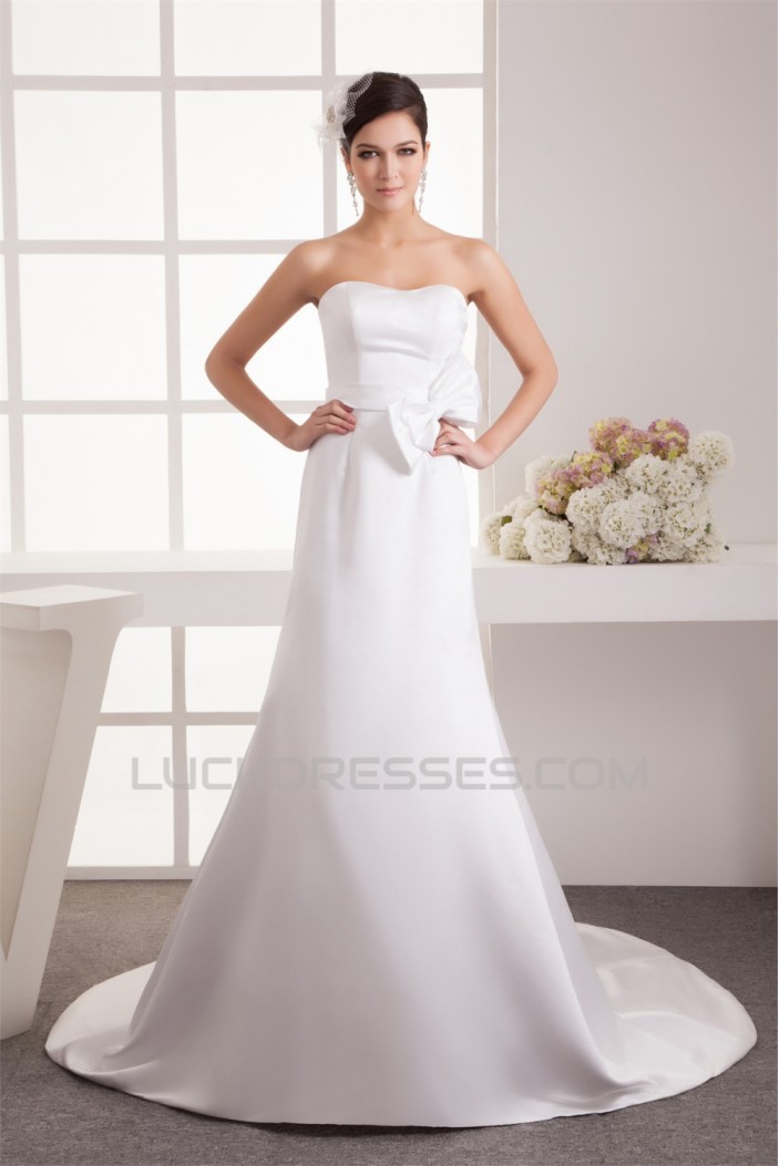A-Line Taffeta Sleeveless Soft Sweetheart Wedding Dresses 2030566