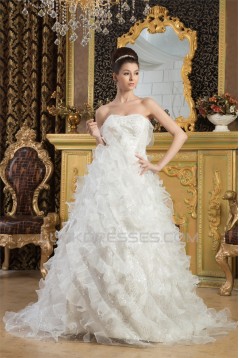 Amazing A-Line Sleeveless Satin Soft Sweetheart Wedding Dresses 2030572