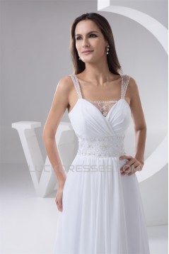 Amazing Chiffon Fine Netting Square A-Line Wedding Dresses 2030573