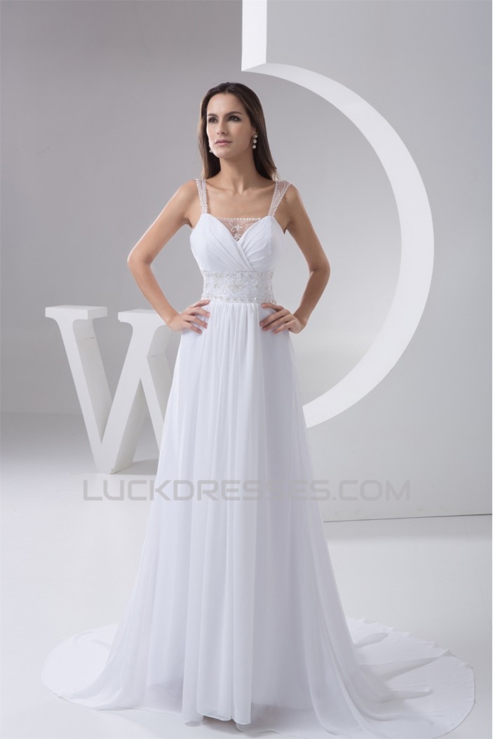 Amazing Chiffon Fine Netting Square A-Line Wedding Dresses 2030573