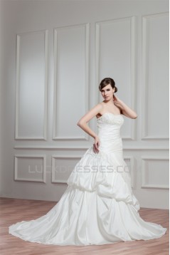 Amazing Sleeveless A-Line Taffeta Sweetheart Wedding Dresses 2030581