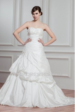 Amazing Sleeveless A-Line Taffeta Sweetheart Wedding Dresses 2030581