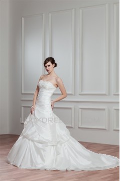 Amazing Sleeveless A-Line Taffeta Sweetheart Wedding Dresses 2030581
