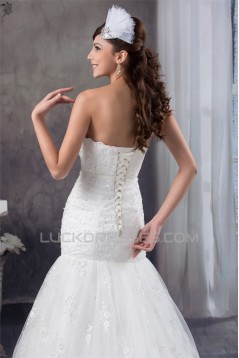 Amazing Sleeveless Satin Lace Strapless A-Line Wedding Dresses 2030584