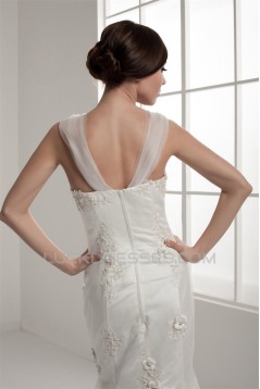 Amazing Trumpet/Mermaid Straps Satin Fine Netting Lace Wedding Dresses 2030590