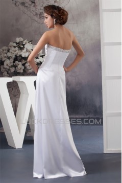 Beautiful A-Line Sleeveless Strapless Beaded Wedding Dresses 2030618