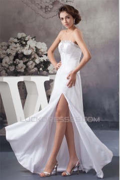 Beautiful A-Line Sleeveless Strapless Beaded Wedding Dresses 2030618