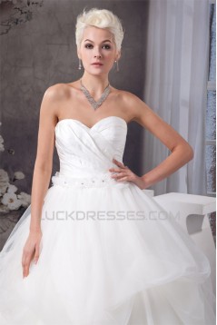 Beautiful A-Line Sweetheart Sleeveless Satin Wedding Dresses 2030620
