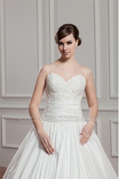 Beautiful Ball Gown Sleeveless Sweetheart Taffeta Wedding Dresses 2030623