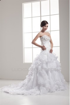 Beautiful Satin Taffeta A-Line Sleeveless Sweetheart Wedding Dresses 2030628