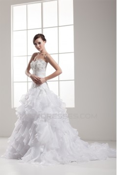 Beautiful Satin Taffeta A-Line Sleeveless Sweetheart Wedding Dresses 2030628