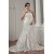 Beautiful Satin Taffeta Sleeveless Lace Halter Wedding Dresses 2030629