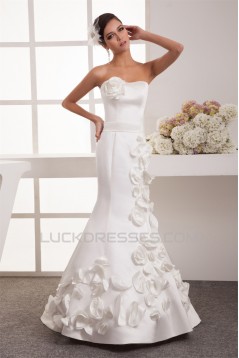 Beautiful Sweetheart Sleeveless Satin Mermaid/Trumpet Wedding Dresses 2030636