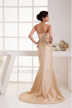 Beautiful Taffeta Mermaid/Trumpet Sleeveless Strapless Wedding Dresses 2030637