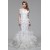 Charming Strapless Satin Organza Mermaid/Trumpet Beaded Wedding Dresses 2030652