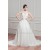 Charming V-Neck Sleeveless Satin Organza A-Line Wedding Dresses 2030653