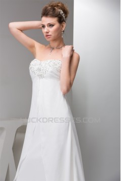 Chiffon Silk like Satin Sweetheart Beaded Sequin Sweet Wedding Dresses 2030658