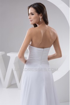 Elegant A-Line Sleeveless Chiffon Sweetheart Best Wedding Dresses 2030663