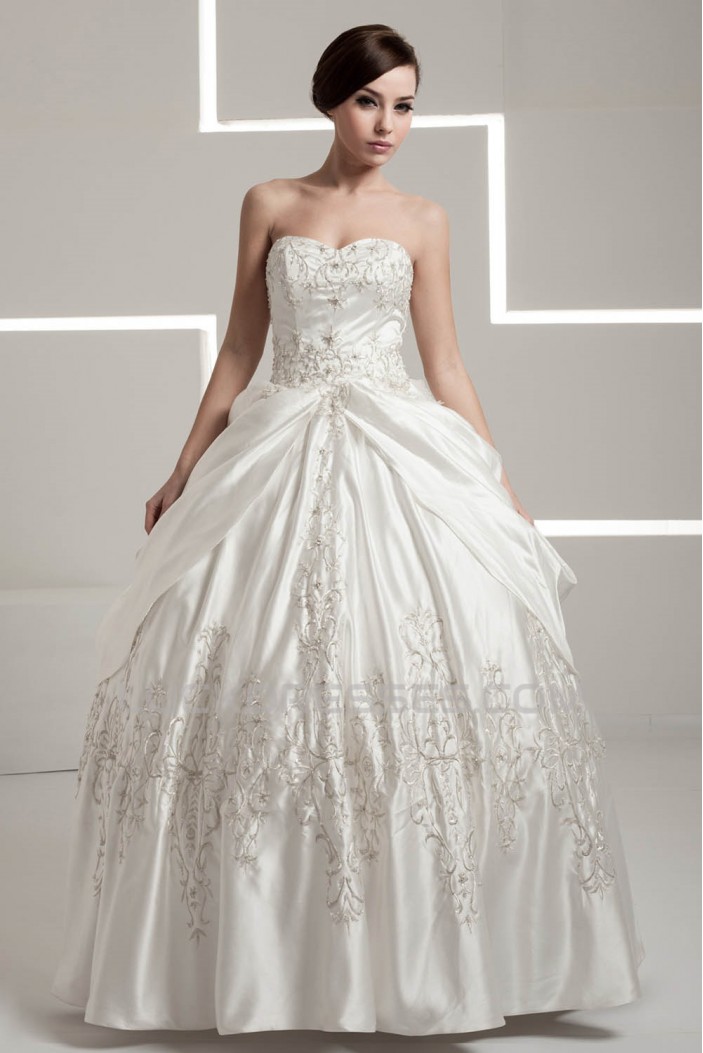 Ball Gown Strapless Floor-Length Wedding Dresses 2030665