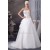 Elegant Strapless A-Line Sleeveless Satin Beaded Lace Wedding Dresses 2030676