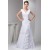 Fantastic A-Line Sleeveless Chiffon Silk like Satin Wedding Dresses 2030681