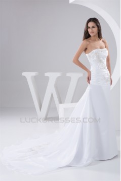 Fantastic A-Line Soft Sweetheart Satin Sleeveless Lace Wedding Dresses 2030684