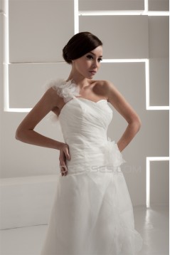 Fantastic One-Shoulder A-Line Sleeveless Wedding Dresses 2030686