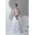 Fashionable A-Line Strapless Satin Sleeveless Wedding Dresses 2030702