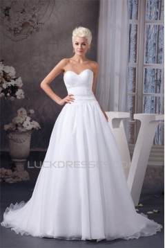 Fashionable A-Line Sweetheart Beaded Wedding Dresses 2030705