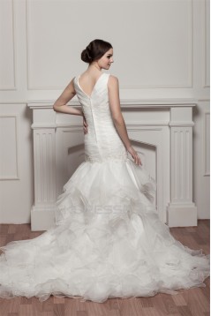Trumpet/Mermaid Princess V-Neck Wedding Dresses 2030716