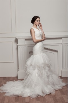 Trumpet/Mermaid Princess V-Neck Wedding Dresses 2030716