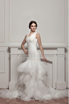 Trumpet/Mermaid Princess V-Neck Wedding Dresses 2030716