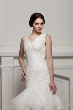 Trumpet/Mermaid Princess V-Neck Wedding Dresses 2030716