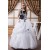 Ball Gown Halter Floor-Length Black White Beading Wedding Dresses 2030737