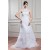 High-Neck A-Line Satin Organza Sleeveless Wedding Dresses 2030739