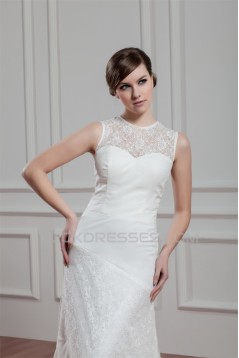 Sheath/Column Sleeveless Lace Chiffon New Arrival Wedding Dresses 2030740