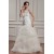 A-Line Satin Taffeta Lace Sleeveless Sweet Wedding Dresses 2030747