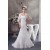 Trumpet/Mermaid Soft Lace Strapless Wedding Dresses with A Half Sleeve Lace Jacket 2030750