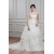 A-Line Satin Organza Sweetheart Chapel Train Lace Wedding Dresses 2030753