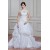 A-Line Halter Sleeveless Satin Organza Lace High Neck Wedding Dresses 2030756