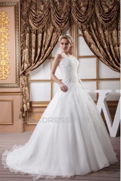 Latest Design Sleeveless Straps A-Line Sweet Wedding Dresses 2030762