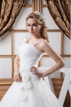 Latest Design Sleeveless Straps A-Line Sweet Wedding Dresses 2030762