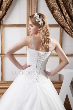 Latest Design Sleeveless Straps A-Line Sweet Wedding Dresses 2030762