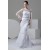 Mermaid/Trumpet Bateau Satin Lace 3/4 Length Sleeve Lace Wedding Dresses 2030767