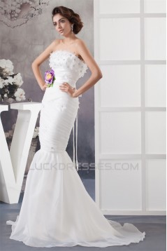 Mermaid/Trumpet Strapless Court Train Most Beautiful Wedding Dresses 2030768