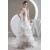 Mermaid/Trumpet High-Neck Sleeveless Satin Taffeta Lace Little White Dresses 2030770